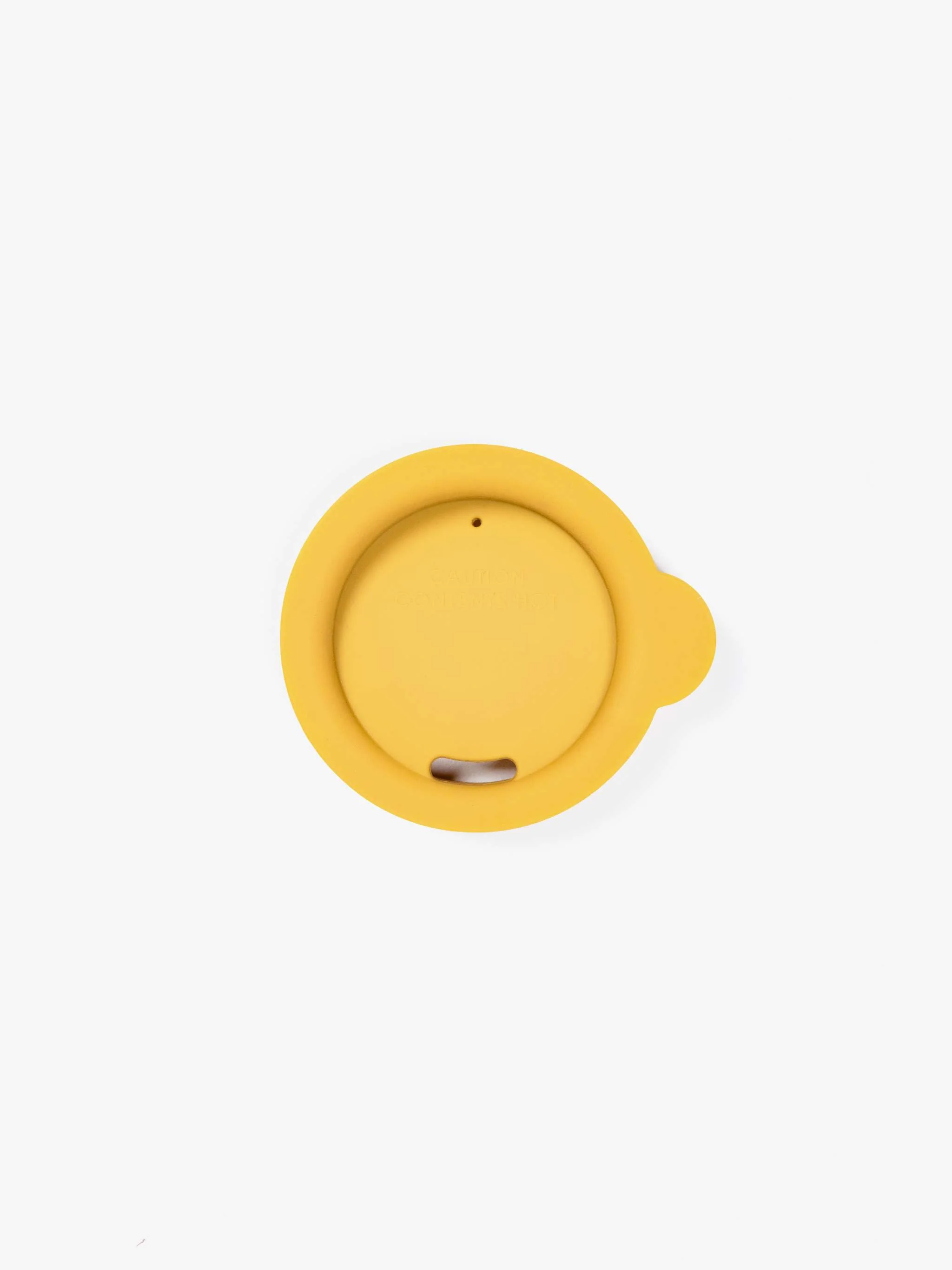 Tapa de silicón para termos, color amarillo