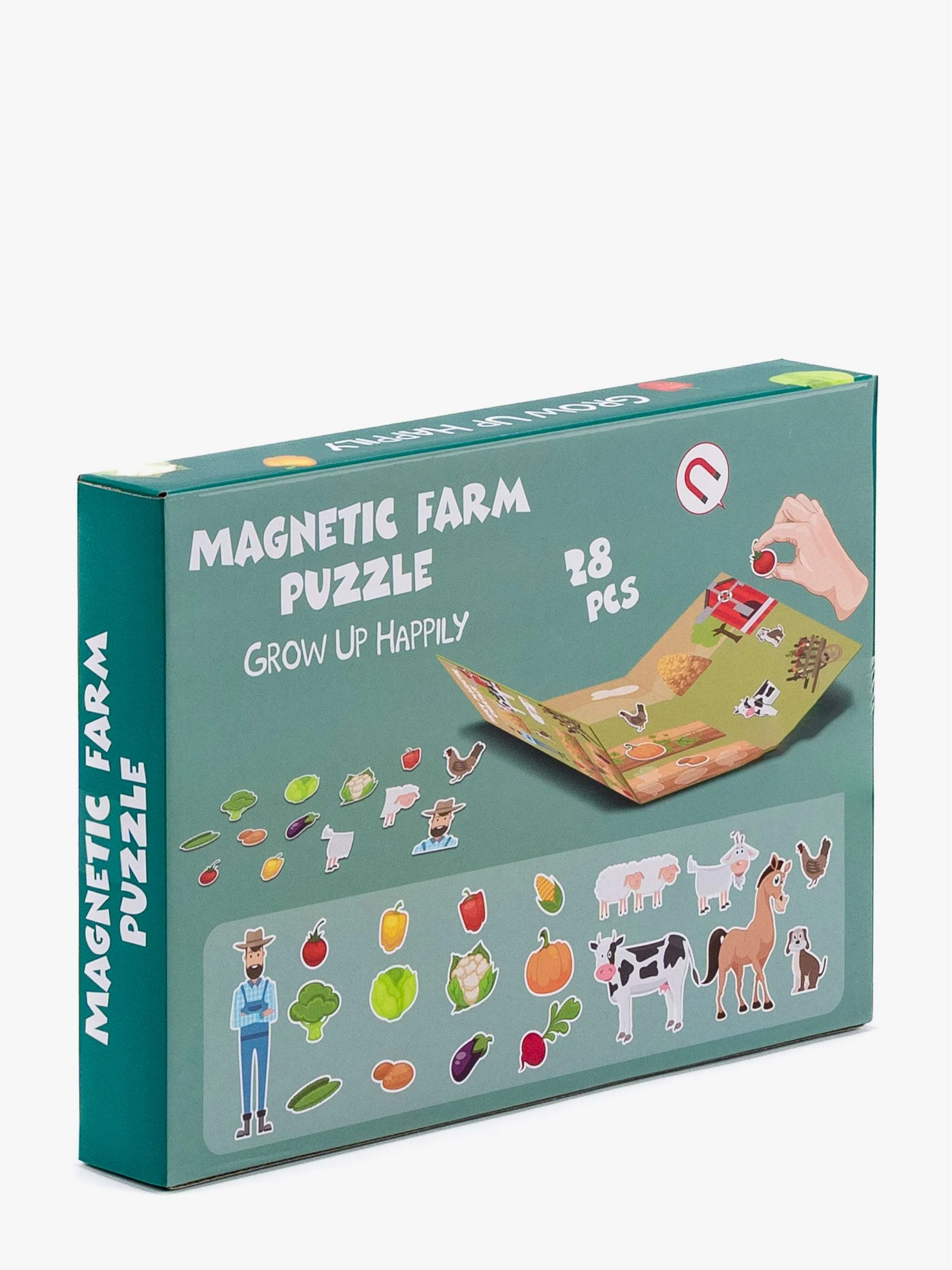 Juguete Rompecabezas magnético de granja, rompecabezas magnético temático y aprendizaje, para Niños - Image 3