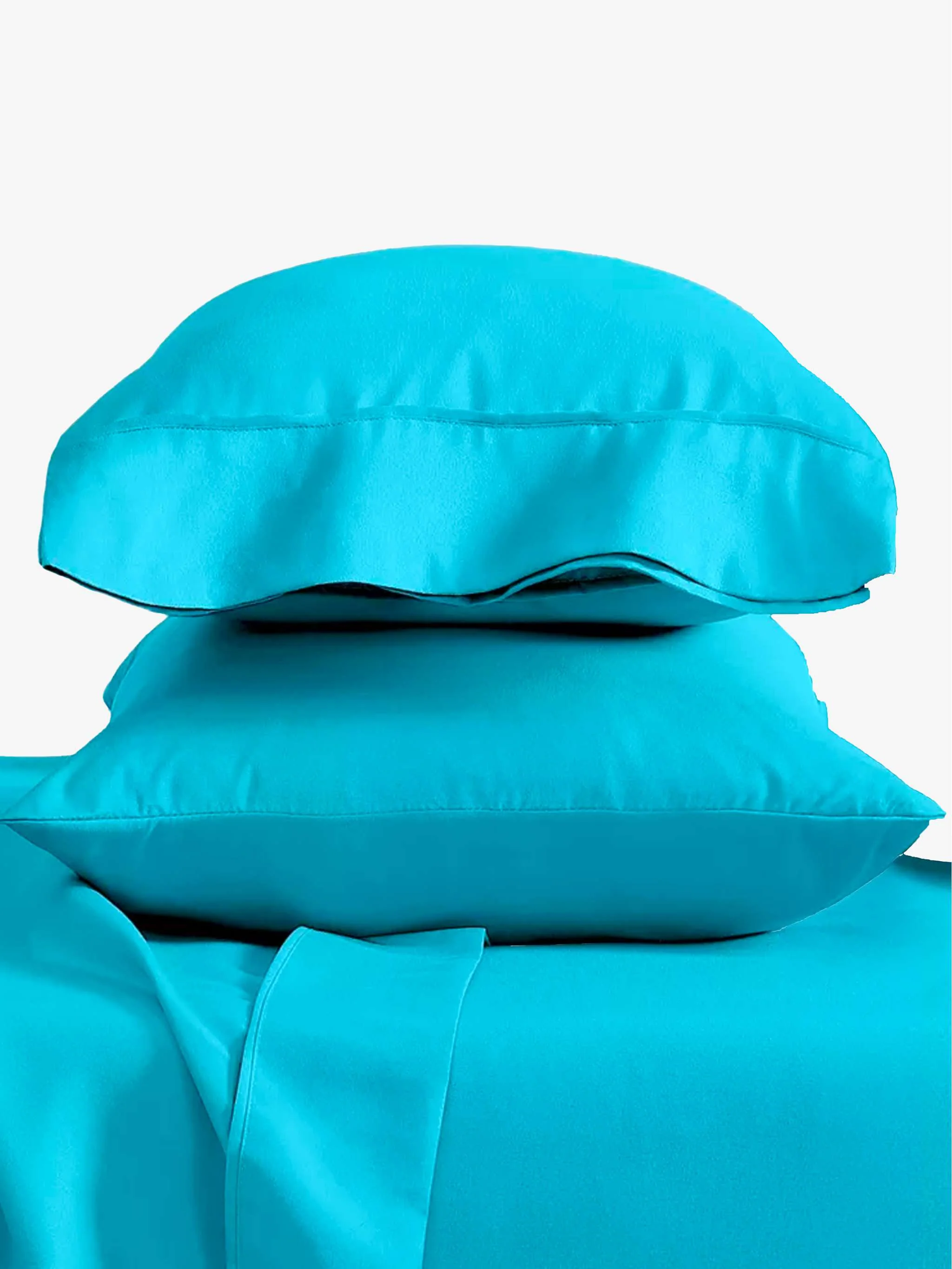 Set fundas de almohadas microfibra, color azul - Image 2