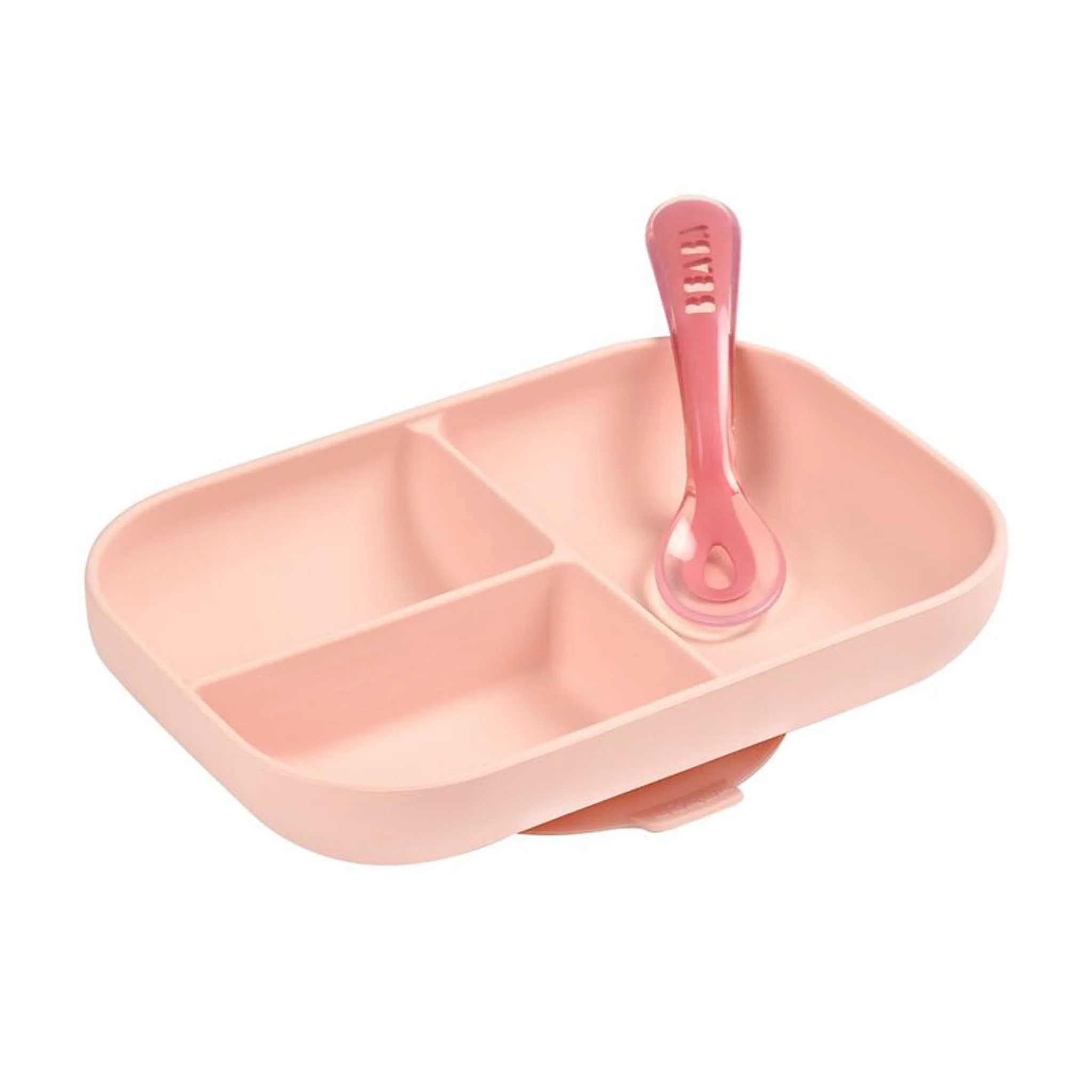 Juego de plato y cuchara de silicona