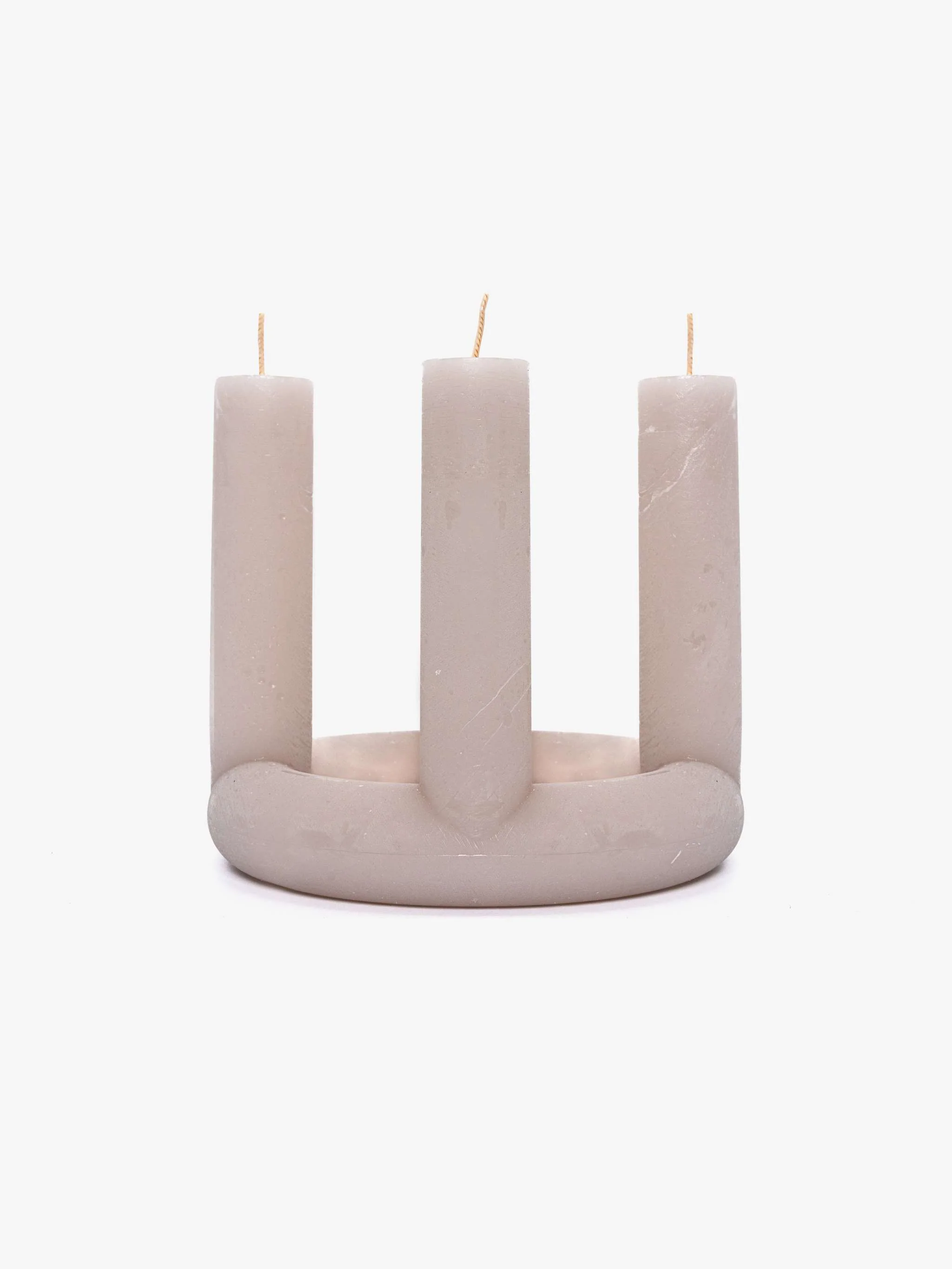 Vela escultura decorativa, Lucille, color gris