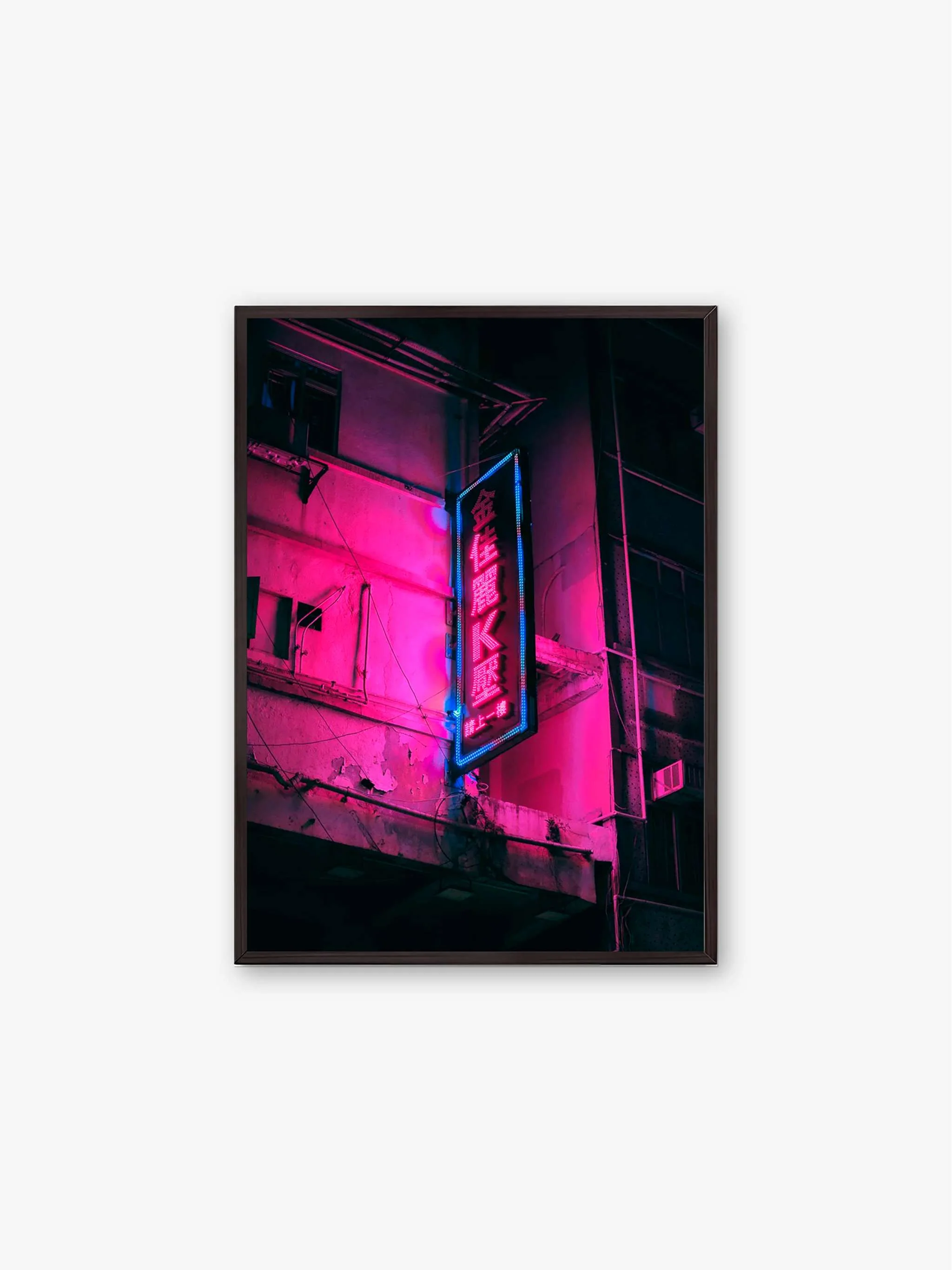 Cuadro decorativo Hong Kong Neon N.2, tamaño 50 x 70 cm