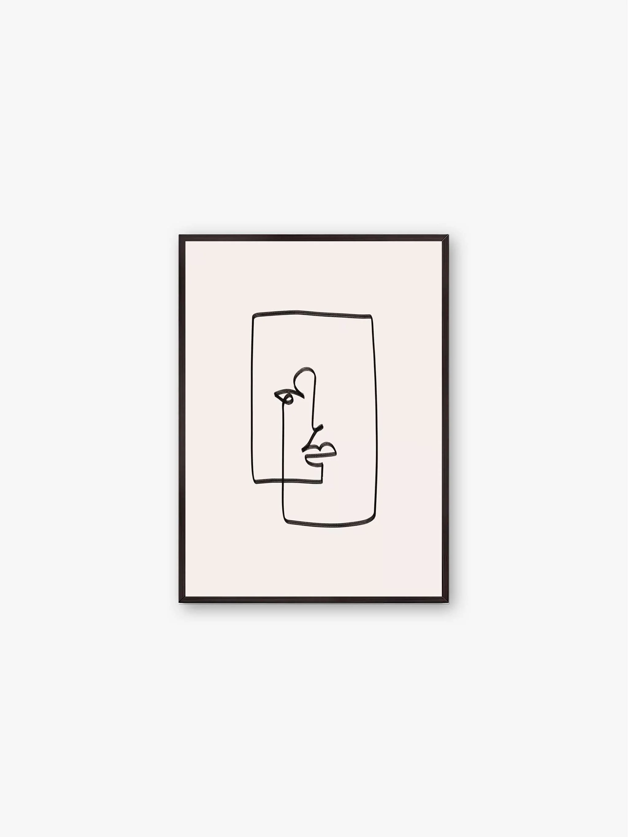 Cuadro decorativo Line Art - Visage Carré, tamaño 30 x 40 cm