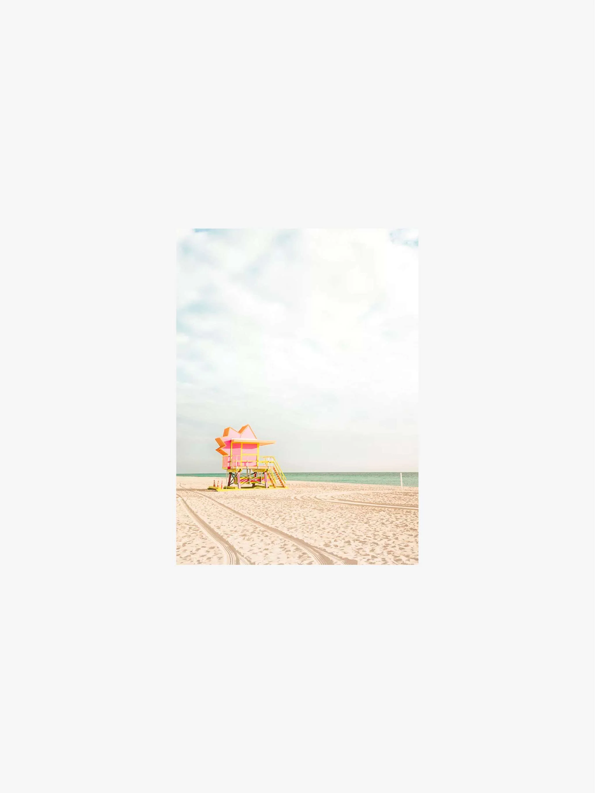Cuadro decorativo Miami Beach - Cabine Rose, tamaño 30 x 40 cm - Image 2