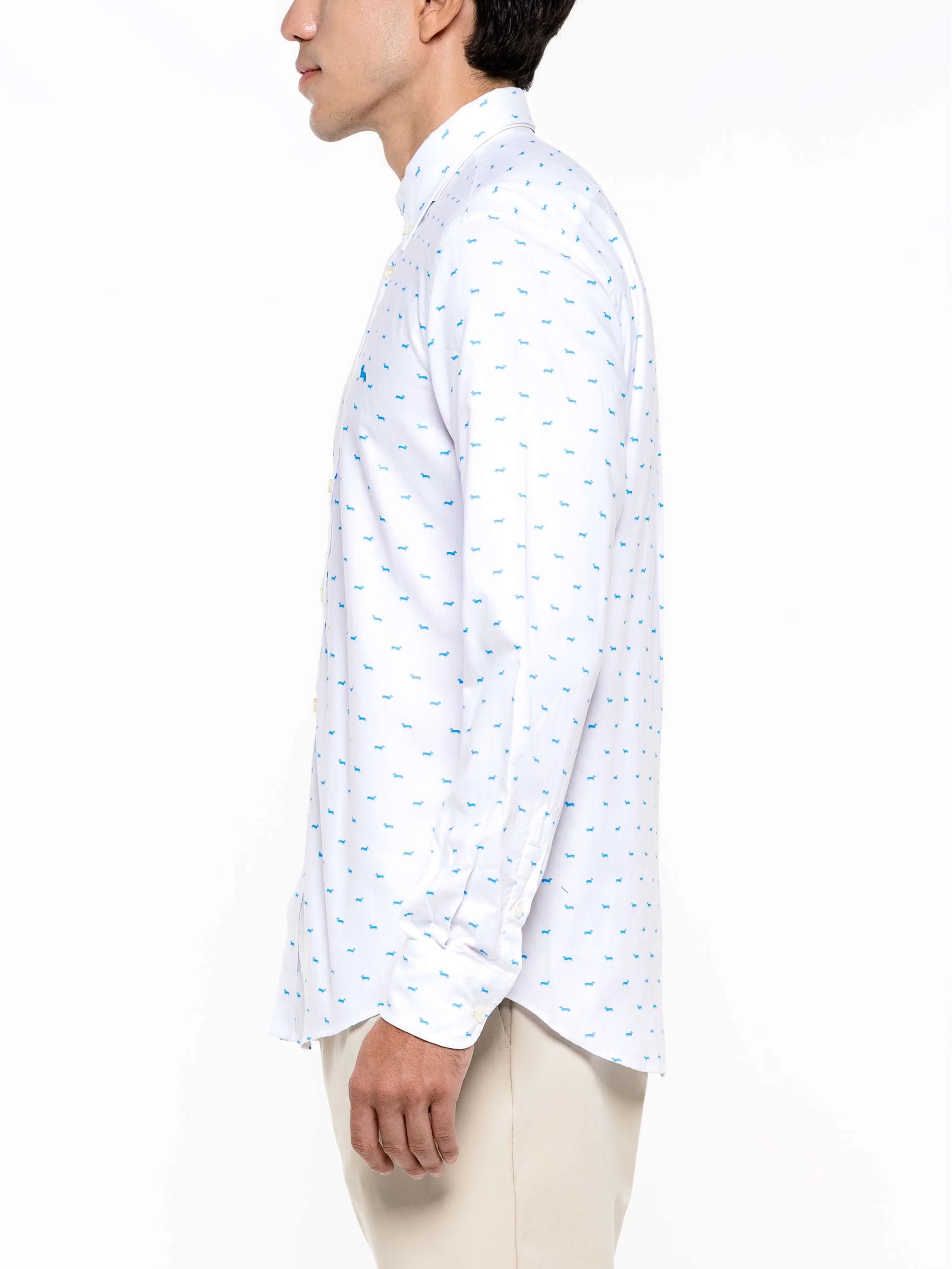 Camisa manga larga casual, color blanco, para Caballeros - Image 5