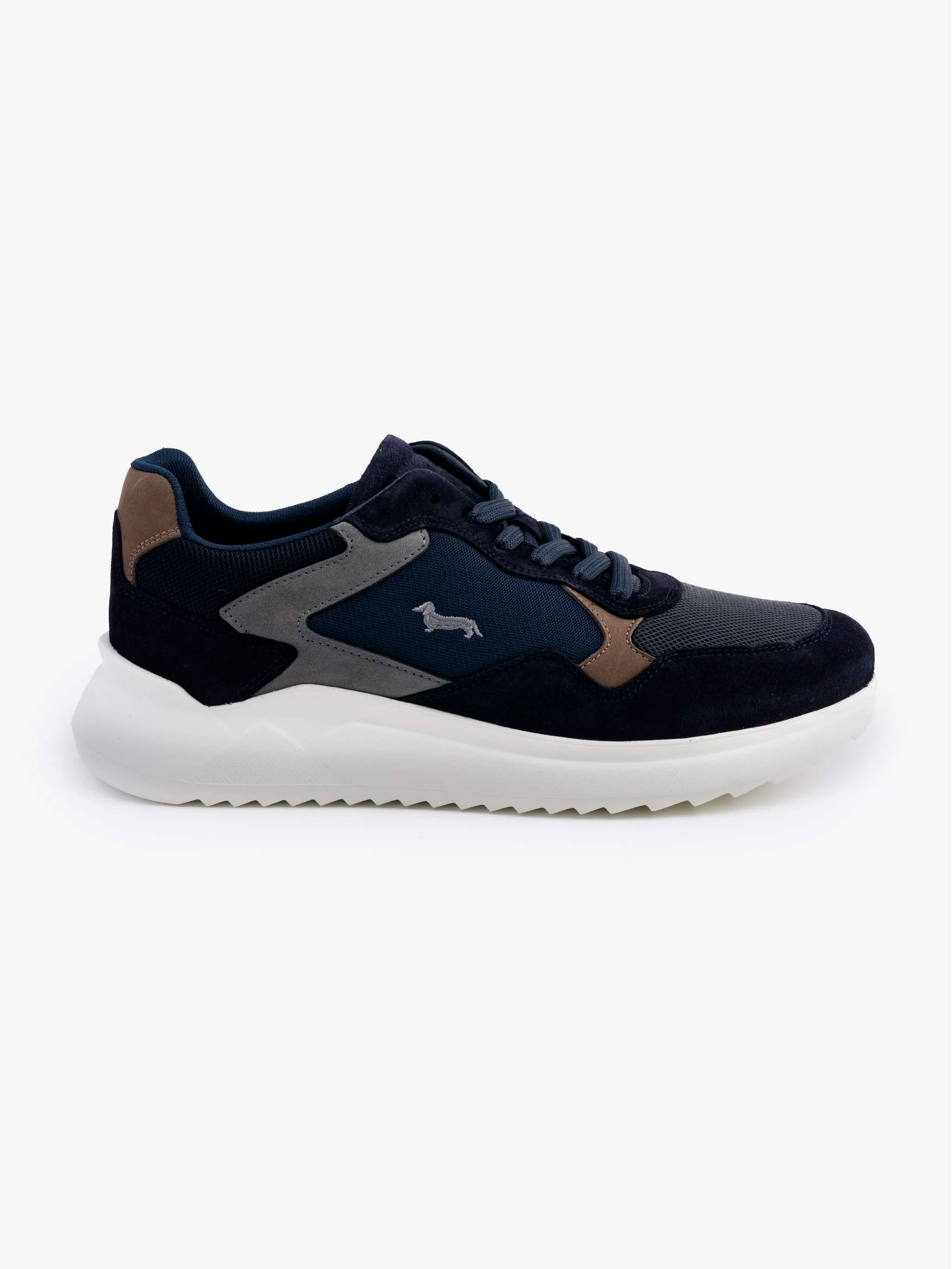 Zapatos Deportivos Scarpa Uomo Camoscio, color azul con gris, para Caballeros