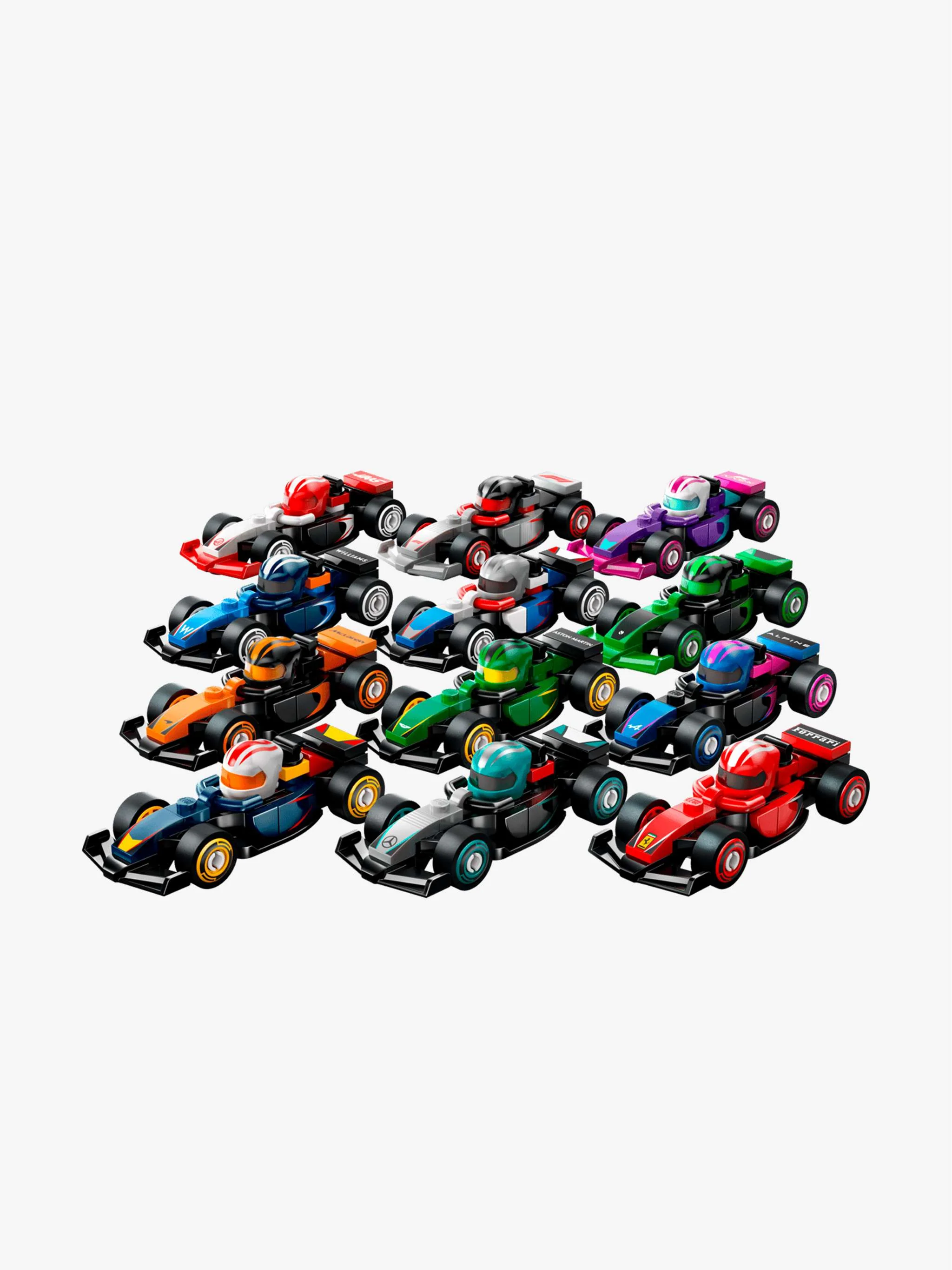 Juguete Minifigura Carro de F1, figuras de armado, para Niños