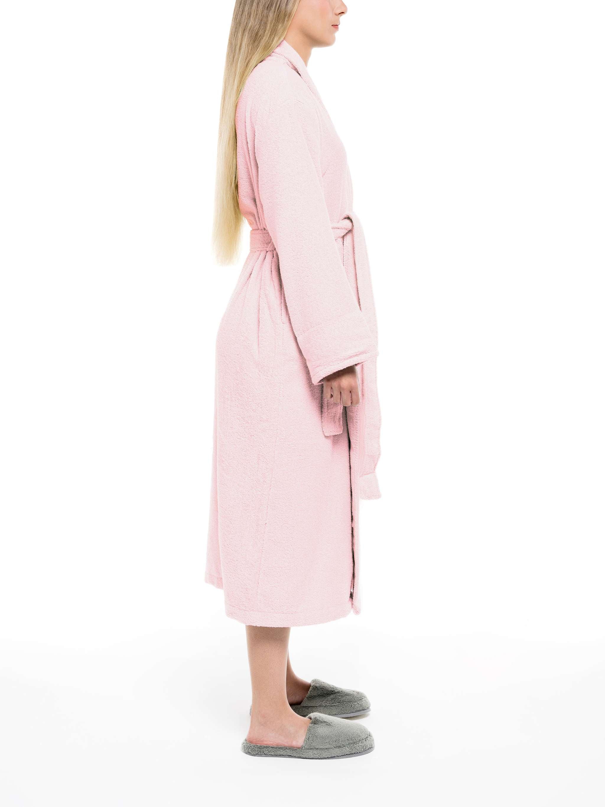 Bata de baño, tamaño S, color rosado - Image 3