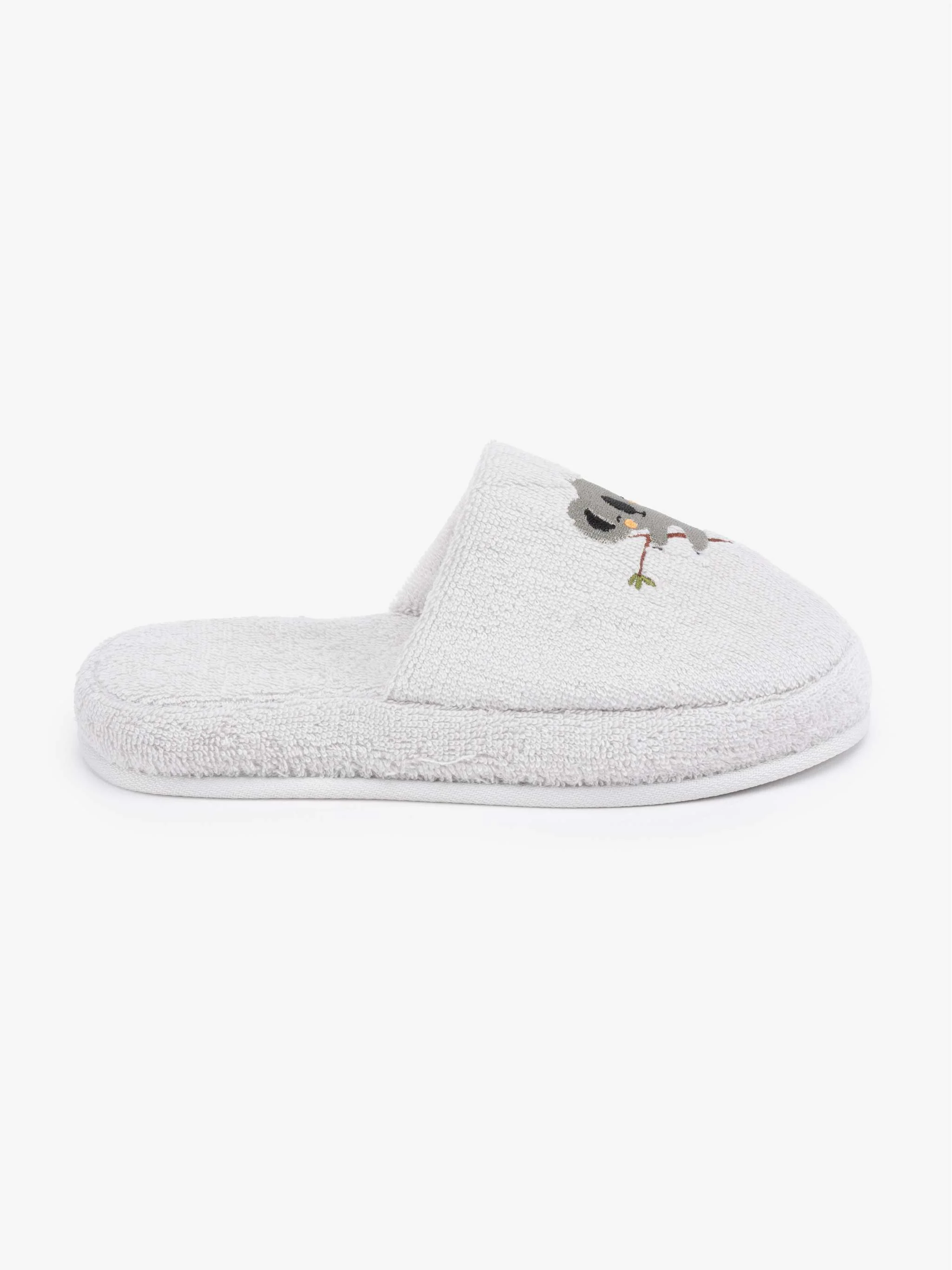 Pantuflas para baño Grey, tamaño 10/12
