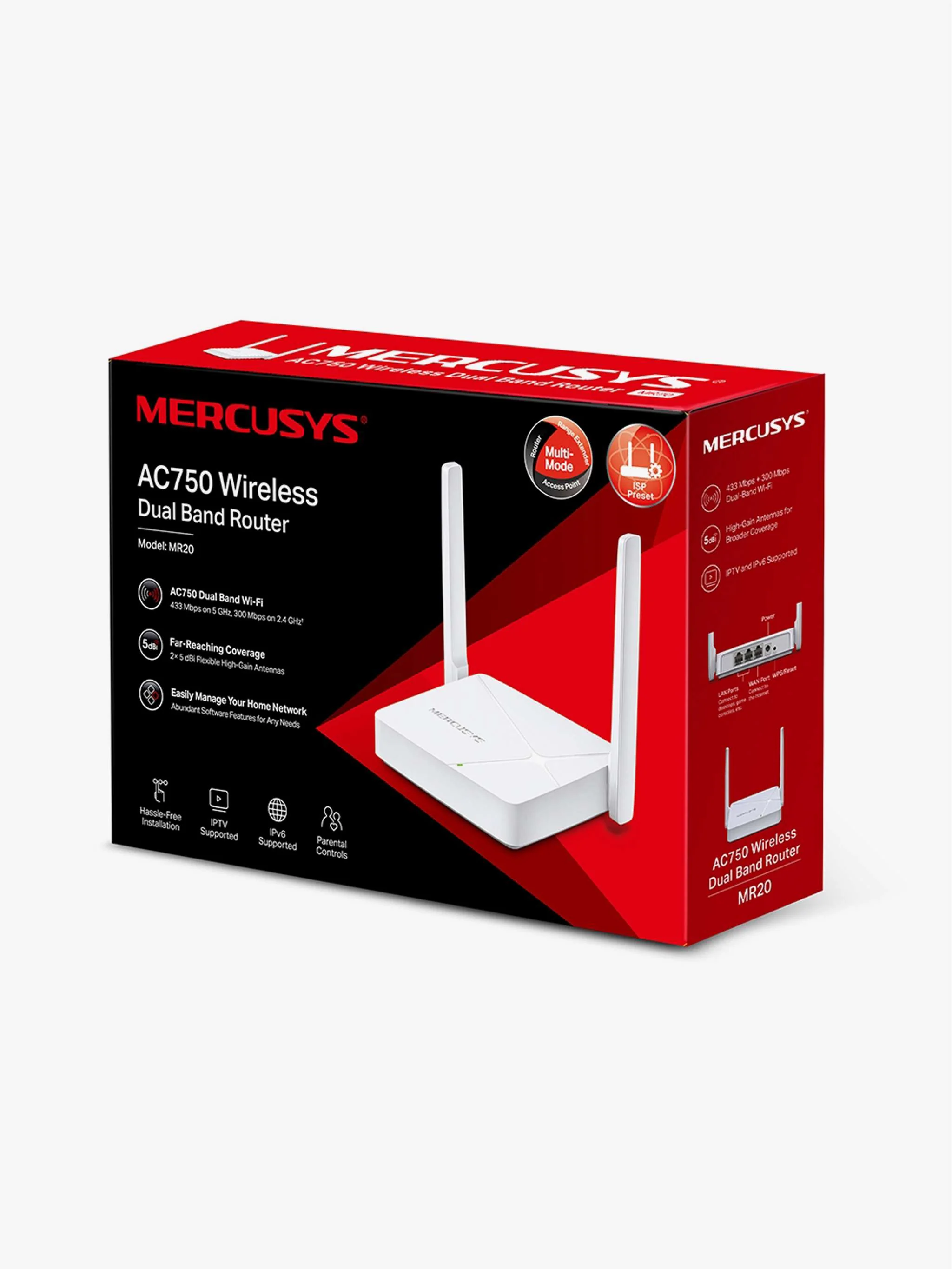 Router inalámbrico dual band AC750 2 antenas, navegación rápida y confiable - Image 3