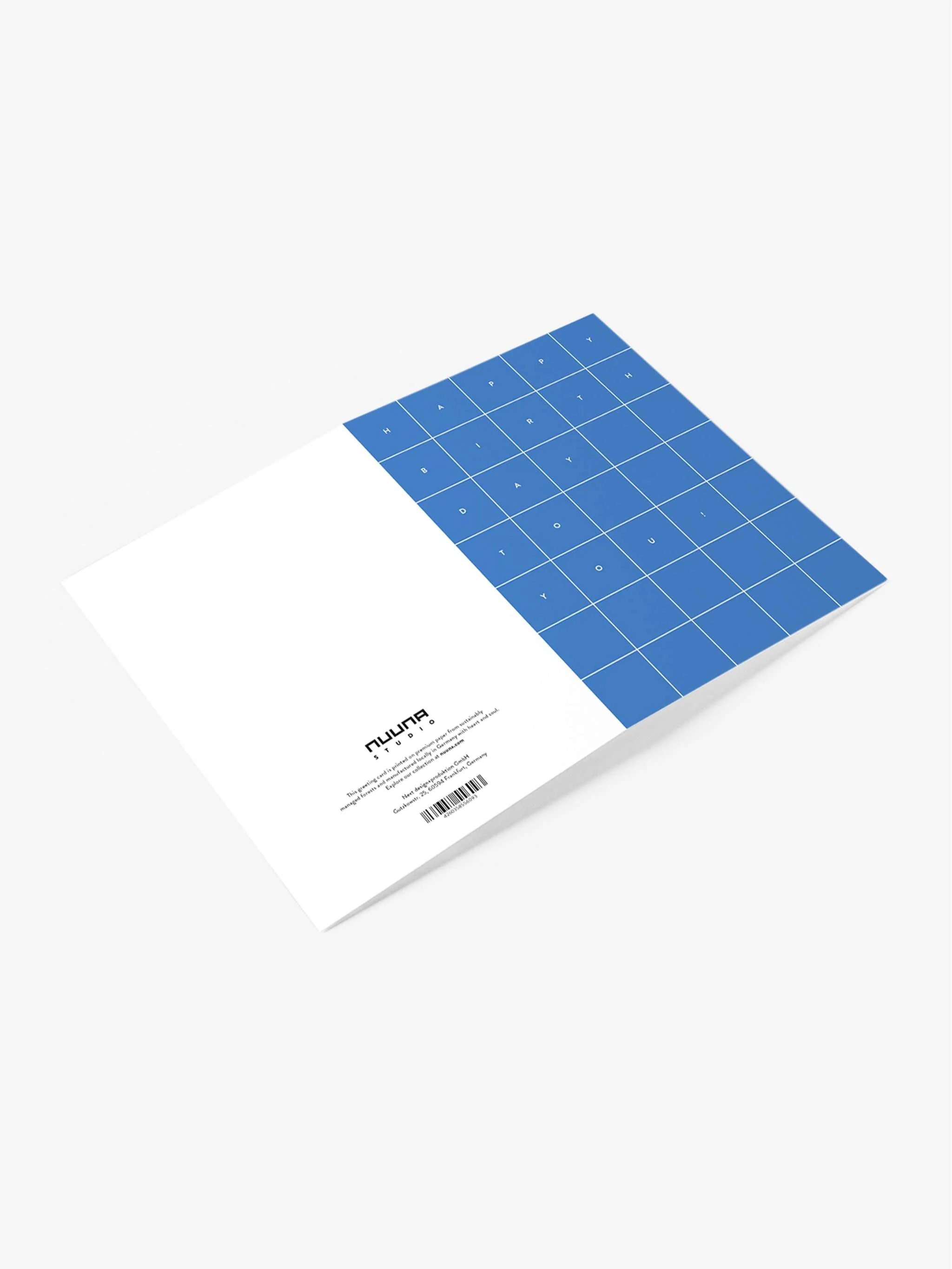 Tarjeta de regalo Happy Birthday - with white envelope, color blanco/azul - Image 3