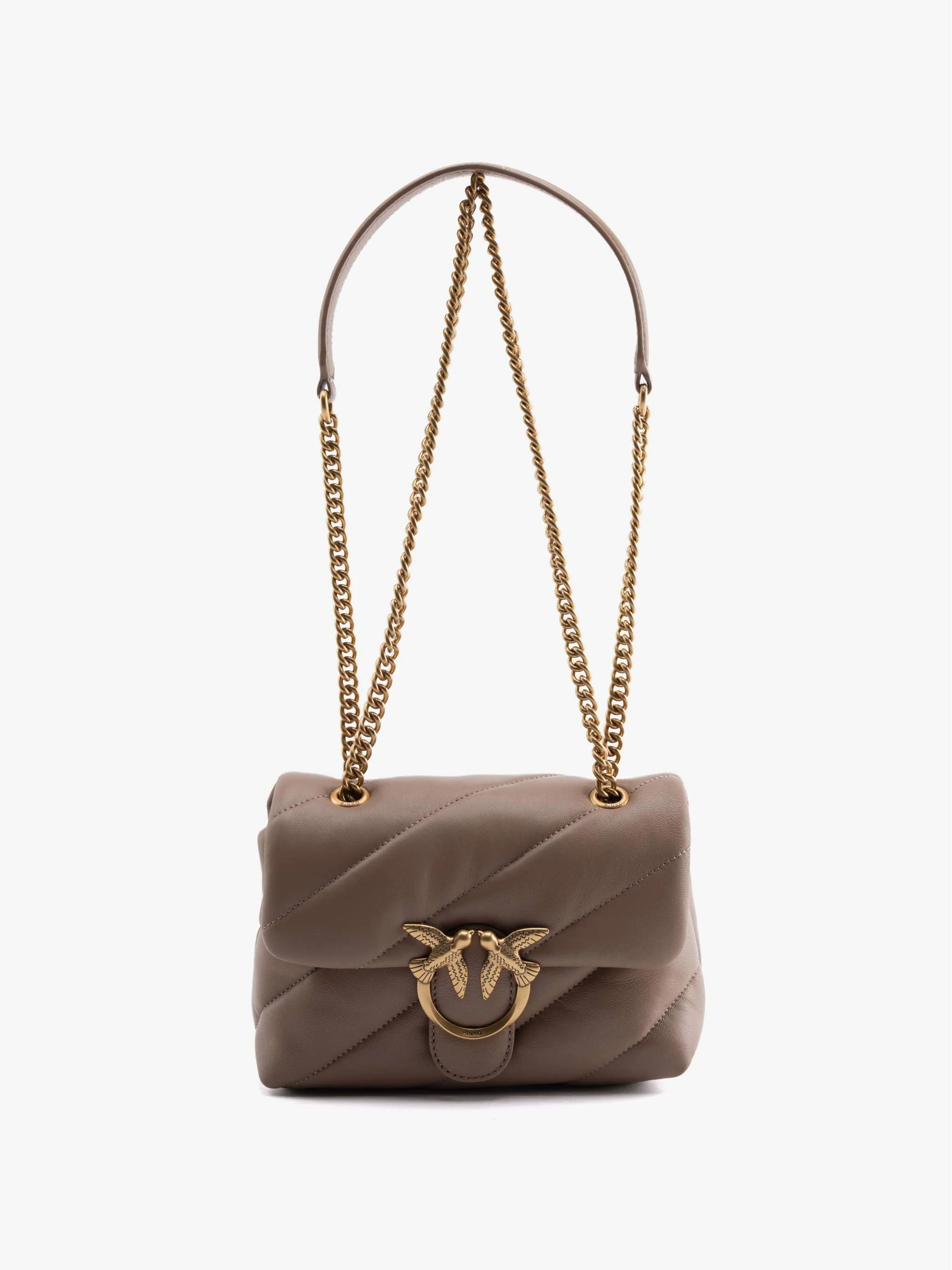 Bolso de Hombro Love Puff Mini Cl Sheep Nappa, color Marrón, para Damas