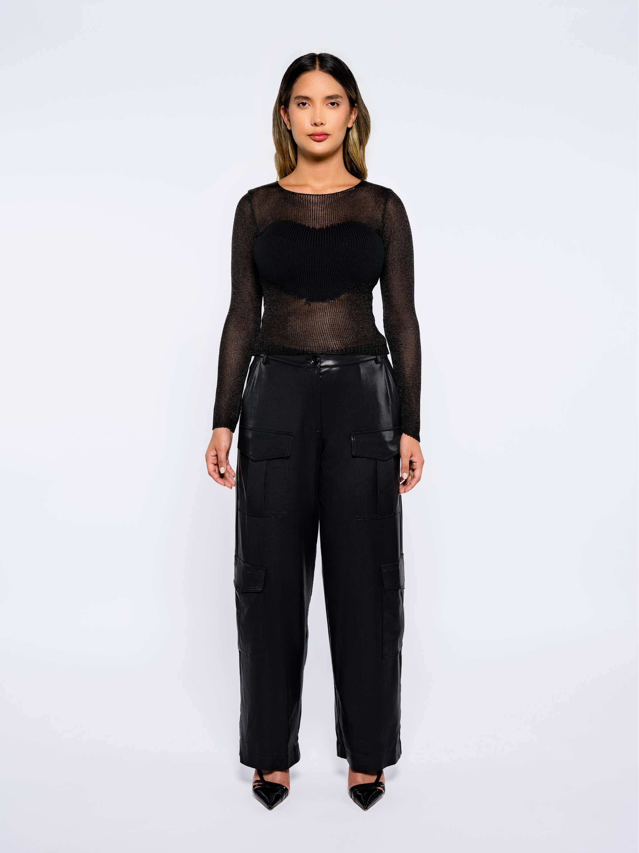 Top Favogna, color negro, para Damas - Image 3