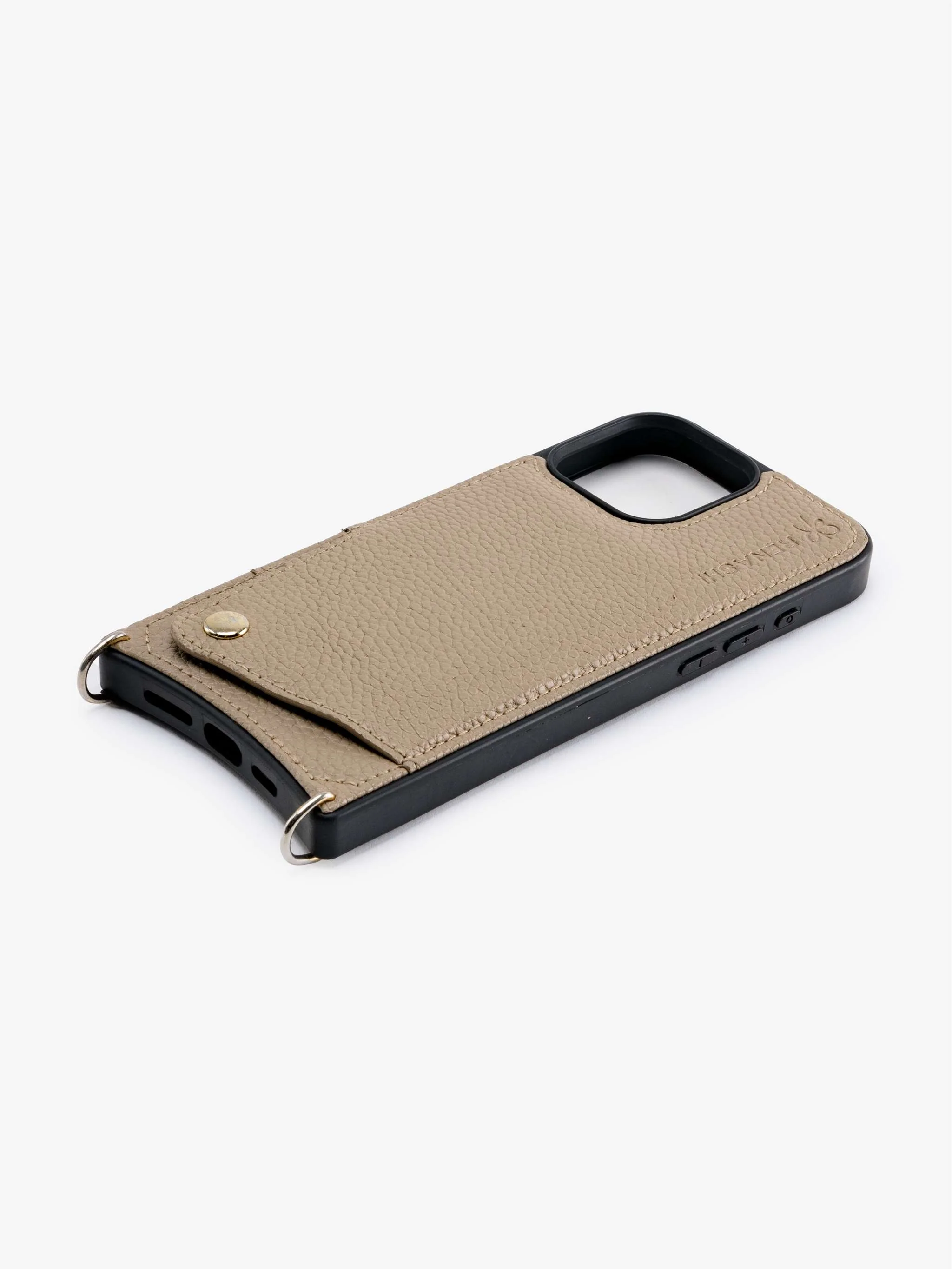 Forro de cuero Renashi para iPhone 16 Pro Max, color Taupe - Image 2