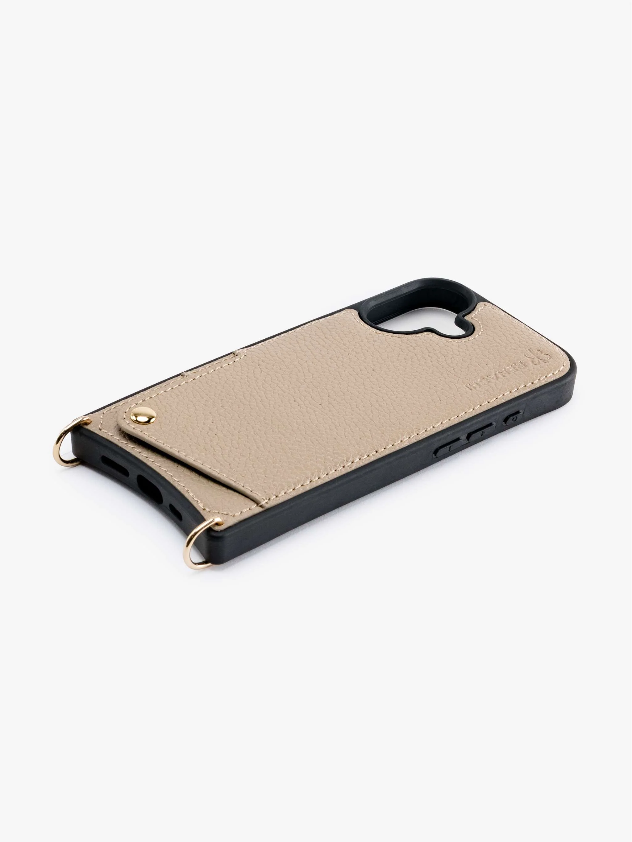 Forro de cuero Renashi para iPhone 17, color Taupe - Image 2
