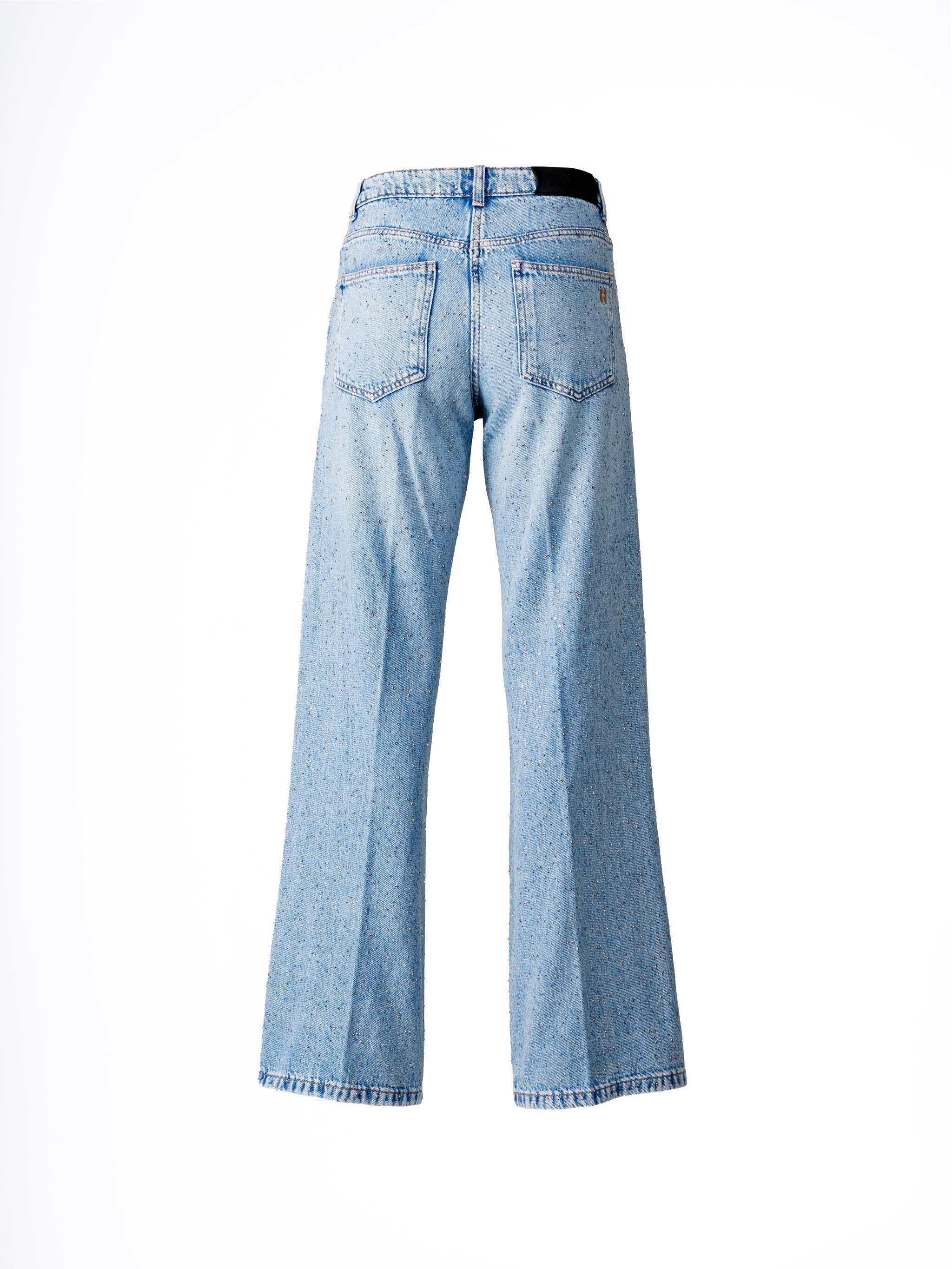 Pantalón jeans Stever With Strass, color Azul Claro, Para Damas - Image 2