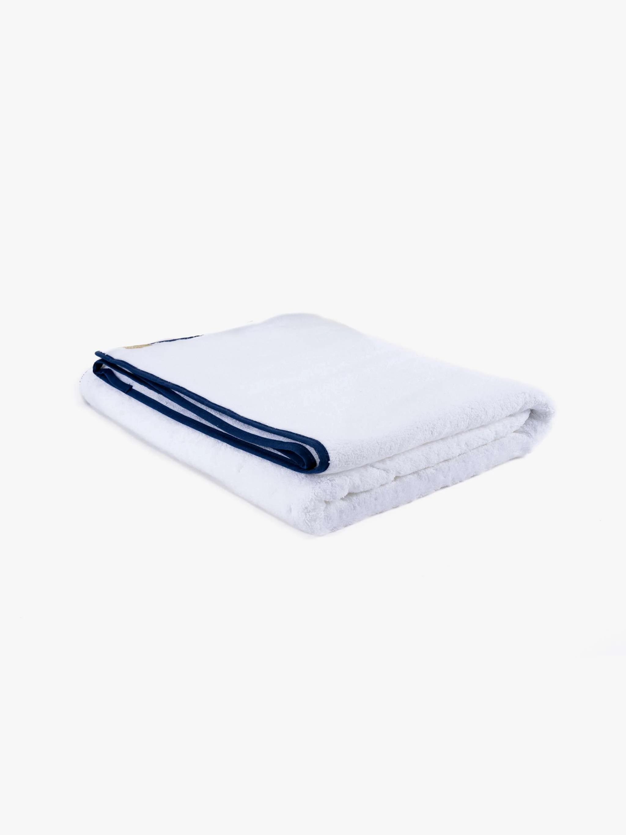 Toalla grande, tamaño 100 x 180 cm, 600 g/m2 algodón orgánico, color azul marino - Image 2