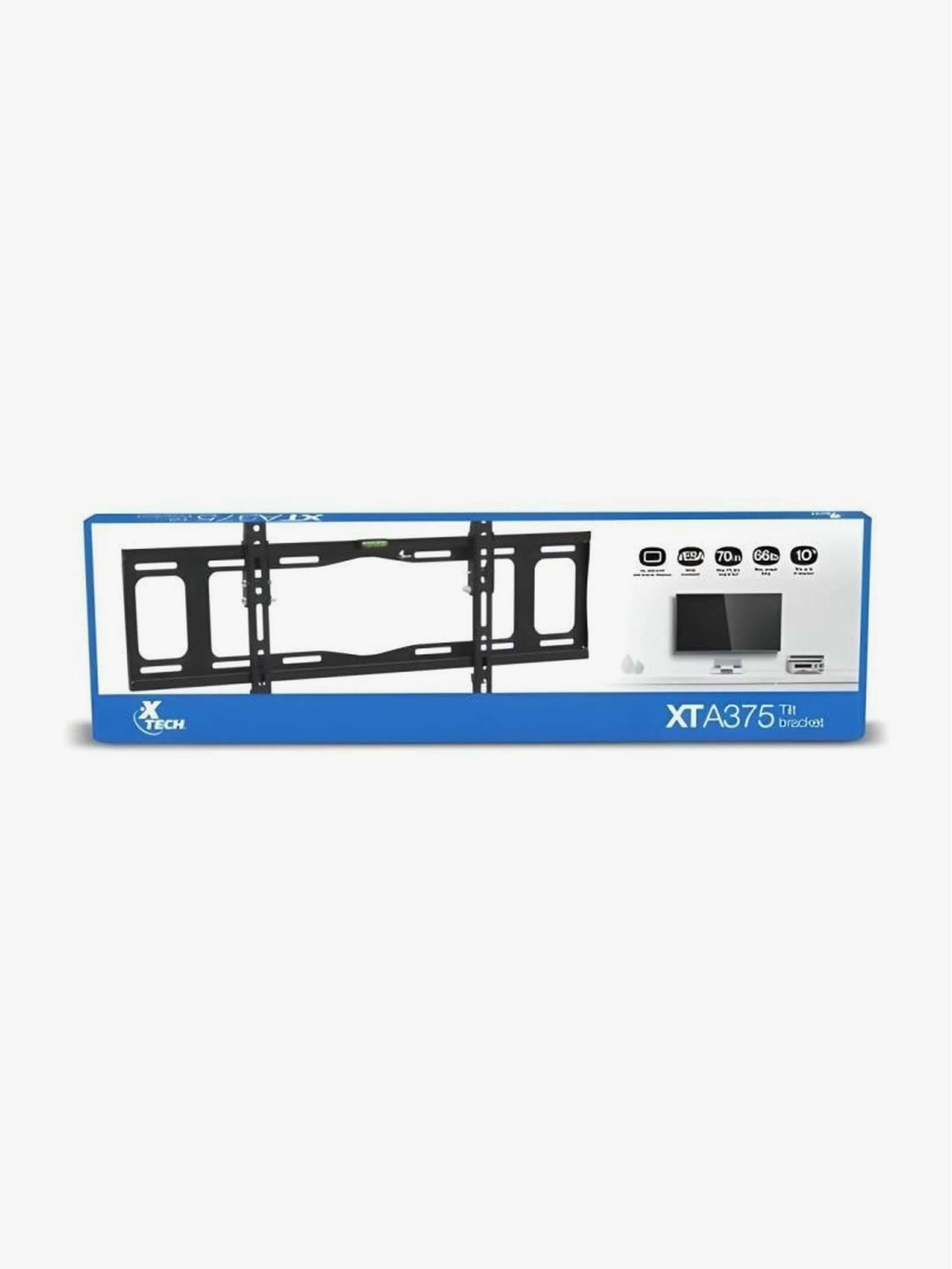 Base de pared para TV 32"-70" inclinación 0/+10 de acero, soporte resistente ajustable - Image 2
